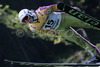 Jure Radelj of Slovenia soars through the air during qualification jump for tomorrows Summer FIS Grand Prix in ski jumping Kranj 2006. Qualifications were held in Ski jumping center in Kranj, Slovenia on 1. September 2006. First 50 ski jumpers qualified for tomorrow Summer FIS Grand Prix in ski jumping Kranj 2006, which will be held in Kranj, Slovenia on 2. September 2006.
