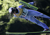 Piotr Zyla of Poland soars through the air during qualification jump for tomorrows Summer FIS Grand Prix in ski jumping Kranj 2006. Qualifications were held in Ski jumping center in Kranj, Slovenia on 1. September 2006. First 50 ski jumpers qualified for tomorrow Summer FIS Grand Prix in ski jumping Kranj 2006, which will be held in Kranj, Slovenia on 2. September 2006.
