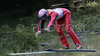 Andrea Morassi of Italy having problems in the air during qualification jump for tomorrows Summer FIS Grand Prix in ski jumping Kranj 2006. Qualifications were held in Ski jumping center in Kranj, Slovenia on 1. September 2006. First 50 ski jumpers qualified for tomorrow Summer FIS Grand Prix in ski jumping Kranj 2006, which will be held in Kranj, Slovenia on 2. September 2006.
