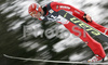 Ronny Ackermann of Germany soars through the air during first jump of FIS Nordic Combined World Cup, which was held in Ramsau am Dachstein, Austria, on 17th of December 2006.
