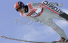 Tom Hilde of Norway soars through the air in qualifications for first day of ski flying on FIS Ski jumping World Cup finals in Planica, Slovenia. FIS Ski jumping World Cup finals in Planica was held between 22nd and 25th of March 2007 in Planica, Slovenia. First competition day of ski flying was held in Planica on 23rd of March 2007.
