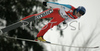 Matti Hautamaeki of Finland soars through the air in first round of second day of ski flying on FIS Ski jumping World Cup finals in Planica, Slovenia. FIS Ski jumping World Cup finals in Planica was held between 22nd and 25th of March 2007 in Planica, Slovenia. Second competition day of ski flying was held in Planica on 24rd of March 2007.

