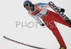 Matti Hautamaeki of Finland soars through the air in last last competition of ski flying on FIS Ski jumping World Cup finals in Planica, Slovenia. FIS Ski jumping World Cup finals in Planica was held between 22nd and 25th of March 2007 in Planica, Slovenia. Last competition of ski flying had due bad weather and hard snowfall only one serie and was held in Planica on 25rd of March 2007.
