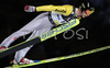 Joerg Ritzerfeld of Germany soars through the air during FIS Ski jumping World Cup race in Villach, Austria. First of two ski jumping World Cup races in Villach, Austria was held on 13th of December 2007, as substitute race for canceled race in Kranj, Slovenia
