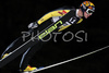 Arttu Lappi of Finland soars through the air during FIS Ski jumping World Cup race in Villach, Austria. First of two ski jumping World Cup races in Villach, Austria was held on 13th of December 2007, as substitute race for canceled race in Kranj, Slovenia
