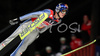 Winner Thomas Morgenstern of Austria soars through the air during FIS Ski jumping World Cup race in Villach, Austria. First of two ski jumping World Cup races in Villach, Austria was held on 13th of December 2007, as substitute race for canceled race in Kranj, Slovenia
