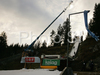 Wind is blowing around 90m ski jumping hill in Villach, Austria. To strong wind forced jury to cancel qualifications for second race of FIS Ski jumping World Cup in Villach, Austria. FIS Ski jumping World Cup race was held in Villach, Austria, on 14th of December 2007.
