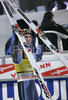 Winner and overall winner Janne Ahonen of Finland celebrates his victory after his second jump in last race of Four Hill ski jumping tournament 2008 in Bischofshofen, Austria. Last race of 4 Hill ski jumping tournament 2008 was held in Bischofshofen, Austria on 6th of January 2008.
