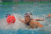 Matej Nastran of Slovenia fighting for ball during first match of qualification waterpolo tournament for European championship. Match between Slovenia and France took place in Kranj, Slovenia on 7.April 2006. Slovenia defeated France with 9:7.

