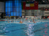 Waterpolo players of France (blue caps) and Slovenia (white caps) during first match of qualification waterpolo tournament for European championship. Match between Slovenia and France took place in Kranj, Slovenia on 7.April 2006. Slovenia defeated France with 9:7. (Photo Illustration)
