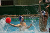 Frederic Audon of France shoots on goal during match of qualification waterpolo tournament for European championship between France and Slovakia. Match between France and Slovakia  took place in Kranj, Slovenia on 8.April 2006. Slovakia defeated France with 11-10.
