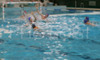 Waterpolo players of France and Slovakia during match of qualification waterpolo tournament for European championship between France and Slovakia. Match between France and Slovakia  took place in Kranj, Slovenia on 8.April 2006. Slovakia defeated France with 11-10. (Photo illustration)

