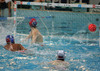 Slovakia scores during match of qualification waterpolo tournament for European championship between France and Slovakia. Match between France and Slovakia  took place in Kranj, Slovenia on 8.April 2006. Slovakia defeated France with 11-10.
