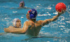 Frederic Audon of France shoots on goal during match of qualification waterpolo tournament for European championship between France and Slovakia. Match between France and Slovakia  took place in Kranj, Slovenia on 8.April 2006. Slovakia defeated France with 11-10.
