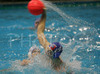 Frederic Audon of France shoots on goal during match of qualification waterpolo tournament for European championship between France and Slovakia. Match between France and Slovakia  took place in Kranj, Slovenia on 8.April 2006. Slovakia defeated France with 11-10.
