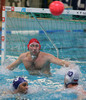Goalie Igor Belofrastov of Slovenia saves his goal during match between Slovenia and Malta of qualification waterpolo tournament for European championship. Match between Slovenia and Malta took place in Kranj, Slovenia on 8.April 2006. Slovenia defeated Malta with 10-6.
