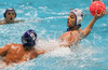 Tomaz Mihelcic of Slovenia (R) and Niki Lanzon of Malta (L) during match between Slovenia and Malta of qualification waterpolo tournament for European championship. Match between Slovenia and Malta took place in Kranj, Slovenia on 8.April 2006. Slovenia defeated Malta with 10-6.
