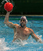 Jure Nastran of Slovenia passes the ball to his colleague during match between Slovenia and Malta of qualification waterpolo tournament for European championship. Match between Slovenia and Malta took place in Kranj, Slovenia on 8.April 2006. Slovenia defeated Malta with 10-6.
