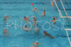 Waterpolo players of France and Slovakia during match of qualification waterpolo tournament for European championship between France and Slovakia. Match between France and Slovakia  took place in Kranj, Slovenia on 8.April 2006. Slovakia defeated France with 11-10. (Photo illustration)
