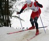 Oeyvind Gloersen of Norway skiing during Junior Men qualification for FIS Nordic Junior Ski World Championships Sprint race were held in Medvode,  Slovenia. First 30 skiers qualified for afternoon finals.

