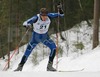 Antti Haekaemies of Finland skiing during Junior Men qualification for FIS Nordic Junior Ski World Championships Sprint race were held in Medvode,  Slovenia. First 30 skiers qualified for afternoon finals.
