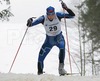 Erik Lindroos of Finland skiing during Junior Men qualification for FIS Nordic Junior Ski World Championships Sprint race were held in Medvode,  Slovenia. First 30 skiers qualified for afternoon finals.
