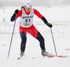Ellen Sandbakken of Norway skiing during Under-23 Women qualification for FIS Nordic Junior Ski World Championships Sprint race were held in Medvode,  Slovenia. First 32 skiers qualified for afternoon finals.
