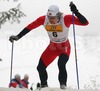 Oeystein Pettersen of Norway skiing during Under-23 Men qualification for FIS Nordic Junior Ski World Championships Sprint race were held in Medvode,  Slovenia. First 32 skiers qualified for afternoon finals.
