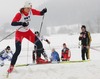 Celine Brun-Lie of Norway skiing during Junior Women finals of FIS Nordic Junior Ski World Championship sprint race were held in Medvode, Slovenia.  Race was won by Astrid Jacobsen of Norway, Natalia Matveeva of Russia placed second, Celine Brun-Lie of Norway placed third, while Charlotte Kalla of Sweden finished fourth.
