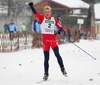 Winner Petter Northug of Norway celebrating his victory on Junior Men finals of FIS Nordic Junior Ski World Championship sprint race were held in Medvode, Slovenia.  Race was won by Petter Northug of Norway, Daniel Heun of Germany placed second, Anton Smirnov of Russia placed third, while Anders Gloersen of Norway finished fourth.
