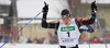 Second placed Daniel Heun of Germany celebrating his second place on Junior Men finals of FIS Nordic Junior Ski World Championship sprint race were held in Medvode, Slovenia.  Race was won by Petter Northug of Norway, Daniel Heun of Germany placed second, Anton Smirnov of Russia placed third, while Anders Gloersen of Norway finished fourth.
