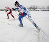 Elisa Brocard of Italy skiing during Under-23 Women finals of FIS Nordic Junior Ski World Championship sprint race were held in Medvode, Slovenia.  Race was won by Guro Stroem Solli of Norway, Valentina Novikova of Russia placed second, Nicole Fessel of Germany placed third, while Petra Markelova of Czech finished fourth.
