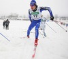 Eligius Tambornino of Switzerland skiing during Junior Men finals of FIS Nordic Junior Ski World Championship sprint race were held in Medvode, Slovenia.  Race was won by Petter Northug of Norway, Daniel Heun of Germany placed second, Anton Smirnov of Russia placed third, while Anders Gloersen of Norway finished fourth.
