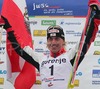 Winner Harald Wurm of Austria celebrating his victory in Under-23 Men finals of FIS Nordic Junior Ski World Championship sprint race were held in Medvode, Slovenia.  Race was won by Harald Wurm of Austria, Josef Wenzl of Germany placed second, Marcus Hellner of Sweden finished third, while Oeystein Pettersen of Norway finished fourth.
