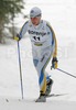 Third placed Charlotte Kalla of Sweden skiing during Junior Women FIS Nordic Junior Ski World Championships 5km Classic race was held in Medvode,  Slovenia. Race was won by Astrid Jacobsen of Norway, Eva Nyvltova of Czech placed second, while Charlotte Kalla of Sweden placed third.
