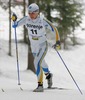 Third placed Charlotte Kalla of Sweden skiing during Junior Women FIS Nordic Junior Ski World Championships 5km Classic race was held in Medvode,  Slovenia. Race was won by Astrid Jacobsen of Norway, Eva Nyvltova of Czech placed second, while Charlotte Kalla of Sweden placed third.

