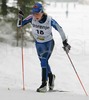 Noora Virtanen of Finland skiing during Junior Women FIS Nordic Junior Ski World Championships 5km Classic race was held in Medvode,  Slovenia. Race was won by Astrid Jacobsen of Norway, Eva Nyvltova of Czech placed second, while Charlotte Kalla of Sweden placed third.
