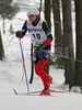 Morgan Arritola of USA skiing during Junior Women FIS Nordic Junior Ski World Championships 5km Classic race was held in Medvode,  Slovenia. Race was won by Astrid Jacobsen of Norway, Eva Nyvltova of Czech placed second, while Charlotte Kalla of Sweden placed third.
