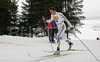 Lars Ljung of Sweden skiing during Junior Men 10km classic race of FIS Nordic Junior Ski World Championship in Medvode, Slovenia.  Race was won by Petter Northug of Norway, Martin Jaks of Czech placed second, while Dario Alonzo Cologna of Switzerland finished third.
