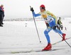 Matej Simenc of Slovenia skiing during Junior Men 10km classic race of FIS Nordic Junior Ski World Championship in Medvode, Slovenia.  Race was won by Petter Northug of Norway, Martin Jaks of Czech placed second, while Dario Alonzo Cologna of Switzerland finished third.
