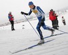Martti Jylhae of Finland skiing during Junior Men 10km classic race of FIS Nordic Junior Ski World Championship in Medvode, Slovenia.  Race was won by Petter Northug of Norway, Martin Jaks of Czech placed second, while Dario Alonzo Cologna of Switzerland finished third.
