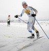 Anton Sjoeholm of Sweden skiing during Junior Men 10km classic race of FIS Nordic Junior Ski World Championship in Medvode, Slovenia.  Race was won by Petter Northug of Norway, Martin Jaks of Czech placed second, while Dario Alonzo Cologna of Switzerland finished third.
