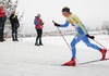 Vid Doria of Slovenia skiing during Junior Men 10km classic race of FIS Nordic Junior Ski World Championship in Medvode, Slovenia.  Race was won by Petter Northug of Norway, Martin Jaks of Czech placed second, while Dario Alonzo Cologna of Switzerland finished third.
