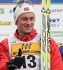 Winner Petter Northug of Norway (M), second placed Martin Jaks of Czech (L) and third placed Dario Alonzo Cologna of Switzerland (R) celebrating their medals on Junior Men 10km classic race of FIS Nordic Junior Ski World Championship in Medvode, Slovenia.
