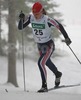 Third placed Ioulia Artemova of Russia skiing during Under-23 Women FIS Nordic Junior Ski World Championships 10km Classic race which was held in Medvode,  Slovenia. Race was won by Justyna Kowalczyk of Poland, Irina Artemova of Russia placed second, while her teammate Ioulia Tchekalova of Russia placed third.
