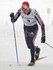 Third placed Alexander Legkov of Russia skiing during Under-23 Men FIS Nordic Junior Ski World Championships 10km Classic race which was held in Medvode,  Slovenia. Race was won by Franz Goering of Germany, Maxim Bulgakov of Russia placed second, while his teammate Alexander Legkov of Russia placed third.
