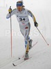 Mikael Ojala of Sweden skiing during Under-23 Men FIS Nordic Junior Ski World Championships 10km Classic race which was held in Medvode,  Slovenia. Race was won by Franz Goering of Germany, Maxim Bulgakov of Russia placed second, while his teammate Alexander Legkov of Russia placed third.
