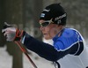 Matia Strandvall of Finland skiing during Under-23 Men FIS Nordic Junior Ski World Championships 10km Classic race which was held in Medvode,  Slovenia. Race was won by Franz Goering of Germany, Maxim Bulgakov of Russia placed second, while his teammate Alexander Legkov of Russia placed third.
