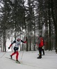 Brian Gregg of USA skiing during Under-23 Men FIS Nordic Junior Ski World Championships 10km Classic race which was held in Medvode,  Slovenia. Race was won by Franz Goering of Germany, Maxim Bulgakov of Russia placed second, while his teammate Alexander Legkov of Russia placed third.
