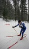 Toni Naervaeinen of Finland skiing during Under-23 Men FIS Nordic Junior Ski World Championships 10km Classic race which was held in Medvode,  Slovenia. Race was won by Franz Goering of Germany, Maxim Bulgakov of Russia placed second, while his teammate Alexander Legkov of Russia placed third.
